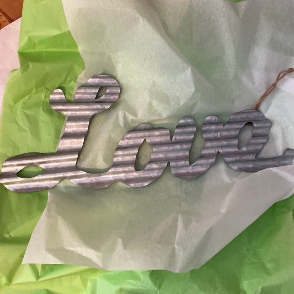 Galvanized Love sign